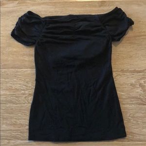 Express black off shoulder top